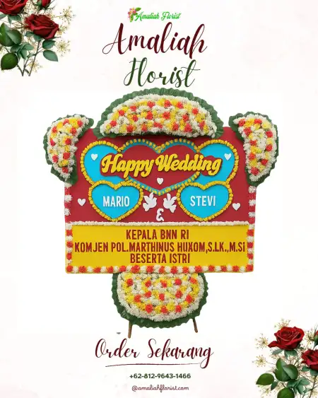 Papan Bunga Pernikahan Kamongan
